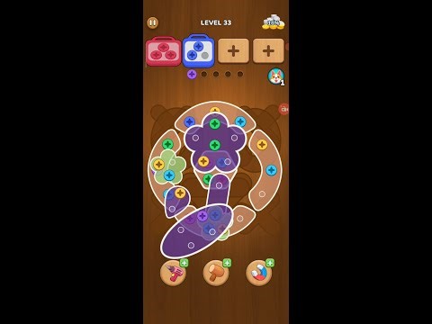 Woodle Screw Level 34 Try Multiple Times But Challenge is Hard - Nuts and bolt game