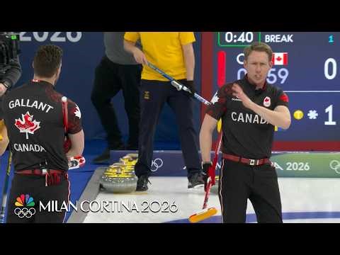 Tempers flare after rule argument in Canada-Sweden curling match | Winter Olympics 2026 | NBC Sports