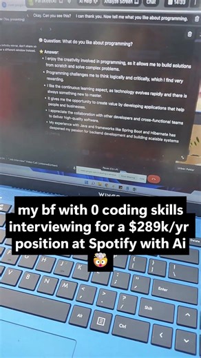 $289K Spotify Interview… With 0 Coding Skills 🤯 #shorts #ai #chatgpt #jobsearch #techjobs #career
