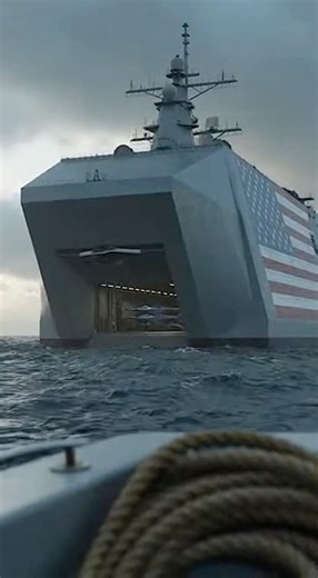 Stealth Drone Emerges from Warship