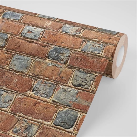 Colonial Williamsburg Brick Peel and Stick Wallpaper: Ludwell Paradise Design - Etsy