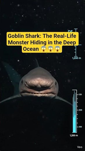 Goblin Shark: The Real-Life Monster Hiding in the Deep Ocean😱 #shortsfeed #feedshorts #viral #trend