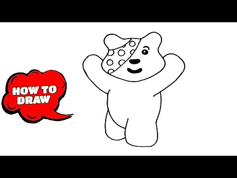 How to Draw Pudsey Bear step by step | Easy Drawings Pudsey Bear Drawing Tutorials