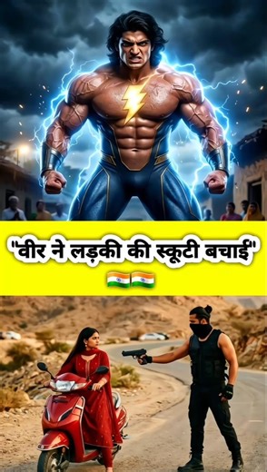 Superhero Veer ne Scooty Bachayi 🔥 #shorts #aishorts