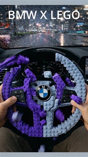 Purple & Light Blue BMW LEGO Steering Wheel – EXTREME Satisfying ASMR 💜🩵🧱🔥