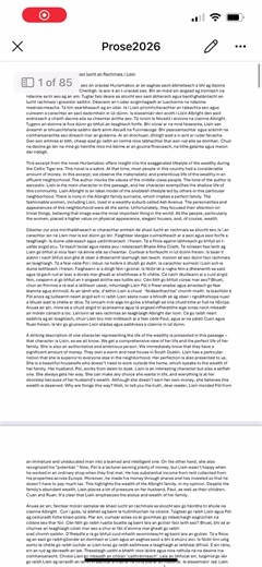 ** Complete PROSE Booklet with every type of sample QUESTION and detailed ANSWER and simplified answers included for prose HL class 2026! ** Booklet includes detailed answers and H1 answers on the following 5 prose : 1. Cáca Milis 2. Dís 3. Hurlamaboc 4. Oisín i dtír na n-óg 5. An Gnáthrud Each prose topic has a set of different answers to suit your needs with English translations for every answer! **For more information on this excellent booklet send me a DM if you want it straight to your emai