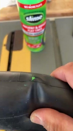 How does “Slime” repair a puncture in your inner tube?