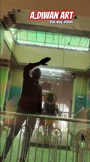 one way vision baner on glass sticker #onewayvision #sticker #banner #shorts