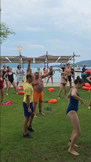 Warm-up for swimming instead of just wading at Strandbad Klagenfurt!