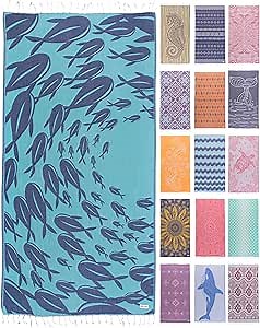 Sand Resistant Beach Towels Oversized (69 x 37 inch) - Turkish Adult Beach Towels Sandproof, Fast Drying - Cloud Cotton Pool Towels Oversized - Lightweight, Compact Quick Dry Swim Towel for Swimmers
