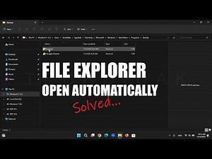 File Explorer Open Automatically (Terbuka Otomatis) saat Startup di Windows 11, 10 - FIXED