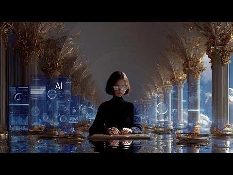 Golden Future City Ambience (1 Hour+) | Peaceful Sci-Fi Soundscape for Focus & Sleep | 4K