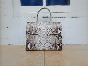 Genuine Python Snakeskin Handbag: Leather Crossbody Purse - Etsy