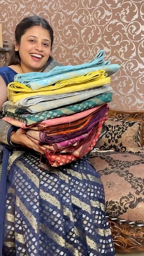 Pure Banarasi (Handloom Look) Lehariya Sona Rupa Adda Cotton Smooth And Soft Saree .. #localforvocal #banarasiweaves #banarasidupatta #sareesofinstagram #banarasisilk #bandhanisuits #banarasisilksaree #weavesofindia #live #banarasiweaves #sareedraping #cottonsaree #banarasicotton | Jai mata di boutique