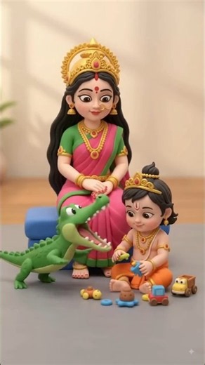 DIY Cute Maa Durga with clay 🌸 Navratri special ideas ✨🙏#navratri #navratrispecial #art #viral
