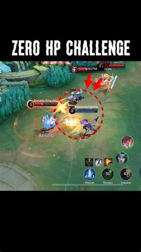 0 HP Challenge is INSANE 💀 MLBB Short Gameplay