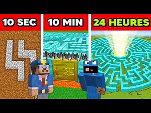 10 SECONDS VS 24 HOURS Secure Maze on Minecraft!