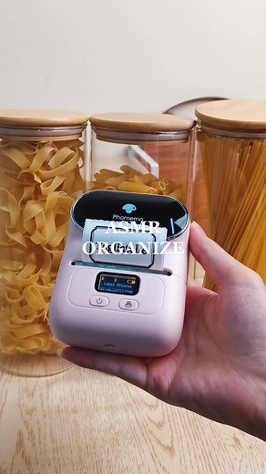 ASMR Kitchen Organize with M110 label maker.#phomemo#organize#organizedkitchen#organizedhome#restock#refill#food#asmr#giftideas#tiktokmademebuyit#amazonfinds#labelmaker#viral