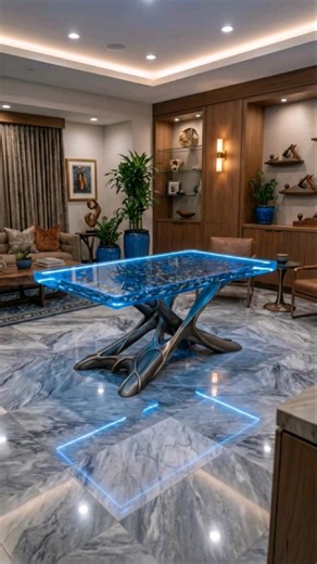 Black & Blue Epoxy Table Transformation 😍 | Glowing Resin Art Design | Satisfying DIY ASMR