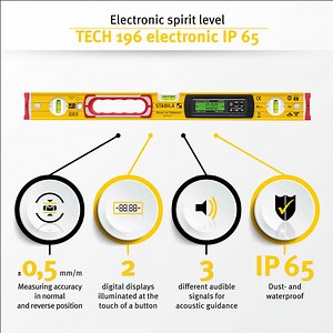 The Stabila Tech 196 Electronic IP 65 Spirit Level. Available at your local independent tool store, where you money stays in your community. | Tools.com | Facebook