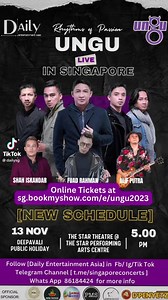 4.9K views · 37 reactions | Ungu live In concert Singapore 13 November 2023 - 5PM at The Star Theater The Star Performing Arts Center Get your tickets here:https://sg.bookmyshow.com/events/rhythms-of-passion-ungu-live-in-concert/UNGU2023 #fyp #fypシ゚viral #ungu #fypシ゚viralシ | Amy Tashiana - Singapore | Facebook