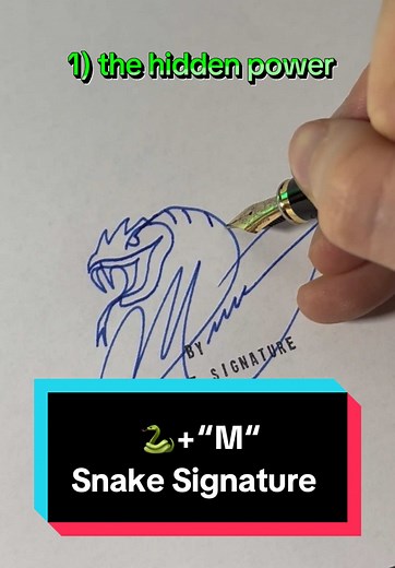 Creating a Unique Snake Signature with Letter M