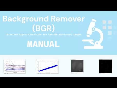 Background Remover - Optimized signal extraction for Low-SNR microscopy images