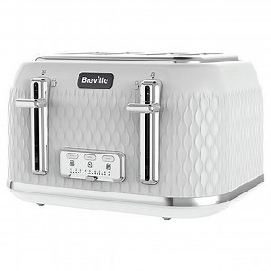 Buy Breville VTT911 Curve 4 Slice Toaster - White and Chrome | Toasters | Argos