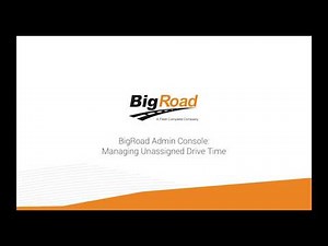 Admin - Managing Unassigned Drive Time