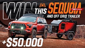 Forged4x4 is no stranger to offering you the ulitmate off-road camping experience. We’ve done two Jeep Wrangler giveaways that also included overlanding camping trailers. But this time, we’re bringing you the best that the 4x4 lifestyle has to offer with this 2024 Toyota Sequoia TRD Pro Hybrid Offgrid Trailers “Sprocket” Camper, AND $50,000 CASH. It’s the highest valued prize package we’ve given away to date and we know that you will love going on adventures in this rig! Visit the link in bio an