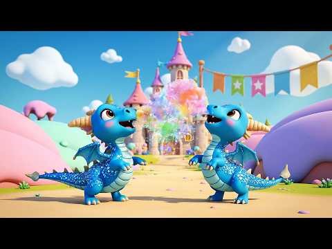 Four Little Toy Dragons Puff Puff Puff | Magical Dragon Song for Kids