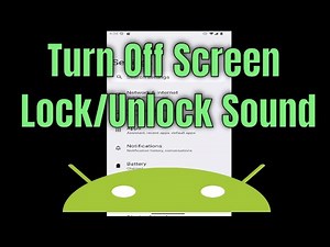 Turn Off Screen Lock Unlock Sound on Android [2026]