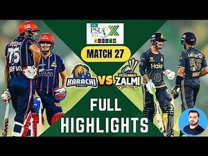 Full Highlights Peshwar Zalmi vs Karachi Kings | PZ VS KK | HBL PSL 10 Match 27 | #apnaxhai #psl10