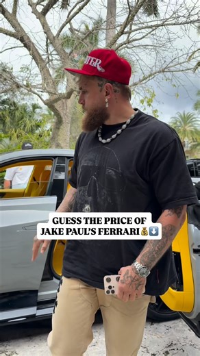 MVP - Most Valuable Promotions on Instagram: "@jakepaul pulled up to fight week in an INSANE 1/1 Ferrari🤯 How much yall think it’s worth?💰⬇️ Buy your tickets NOW (LINK IN BIO)🎟️ ——- Friday, December 19th LIVE only on Netflix Kaseya Center - Miami, FL #JakeJoshua"