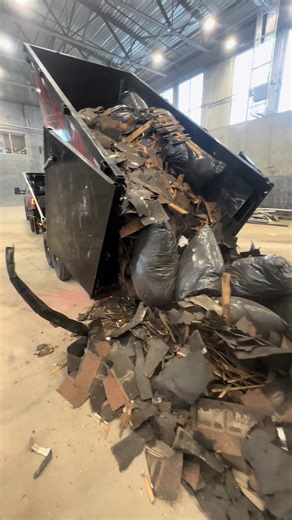 8,000 pounds of shingles in this one today! 🗑️⛽️ #fyp #dumpsterrental #jumkremoval #utah #saltlakecity