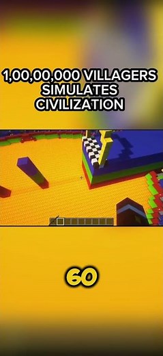 made one million villagers to simulate civilization in minecraft