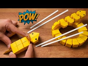 Amazing Origami Paper Snake 🐍 | Easy Paper Snake Tutorial That Actually Moves!