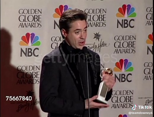 Robert Downey Jr's Award Acceptance Speech at Golden Globe 2001