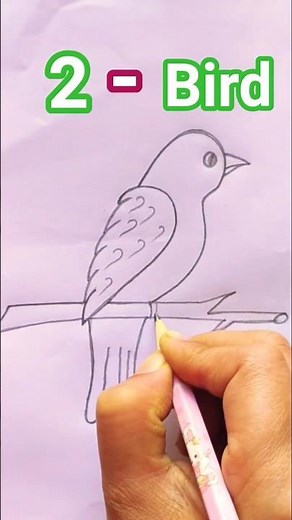Bird drawing using number 2 #2numberdrawing #shorts #youtubeshortsfeed #art #drawing