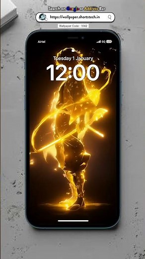 Golden Thunder Warrior Anime Wallpaper – Glowing Samurai 4K Live #Wallpaper