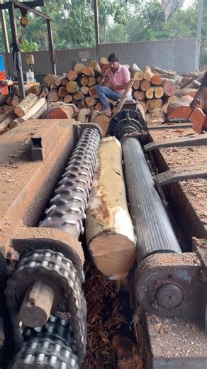 Wooden machine working peeling 🪵|#peeling #shortsviral #woodwork