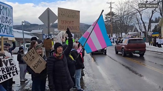 Watch: Protesters target JD Vance in Vermont