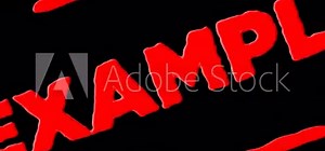 Red rubber ink stamp Example signed zoom in and zoom out with alpha channel transparency backgrounds (4K) Stock Video