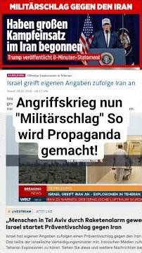 Angriffskrieg nun Militärschlag - USA/Israel greifen Iran an! #Propaganda #Medien #iran #usa #krieg