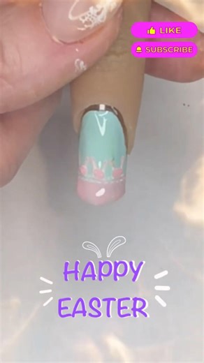Easter Bunny - EASY nail art! #spring #easter #naildesign #nails #nailstamping #nailart