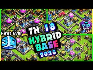 TOP 5 TH18 Best Hybrid/Farming Base with Links | Clash of Clans