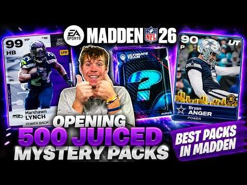 I Opened 500 JUICED Mystery Packs!! BEST PACKS IN MADDEN RIGHT NOW!!