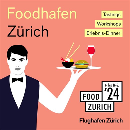 Wir haben Neuigkeiten für alle Geniesser:innen: Der Flughafen Zürich ist Teil der neunten Ausgabe von FOOD ZURICH und Foodhafen Zürich geht damit in die dritte Runde! 🥳 Im Rahmen des grössten Food Festivals der Schweiz finden vom 6. – 16. Juni im Circle und im Airport Shopping Events rund um das Festival-Motto "kulinarische Zukunft" statt. Unsere Restaurants und Bars bieten Workshops, Tastings, Erlebnis-Dinner und vieles mehr an. In den kommenden Wochen werden wir dir alle Events genauer vorste