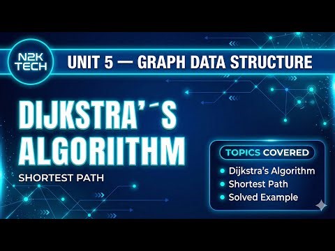 DSA Unit 5 Part-5: Dijkstra’s Algorithm | Shortest Path Explained with Example #dsa #algorithm