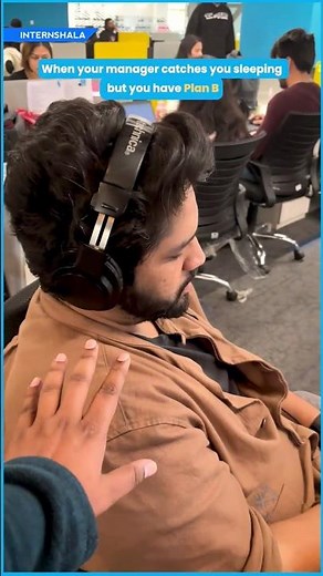 When Your Manager Catches You Sleeping, But You Have Plan B | Office Memes | Internshala